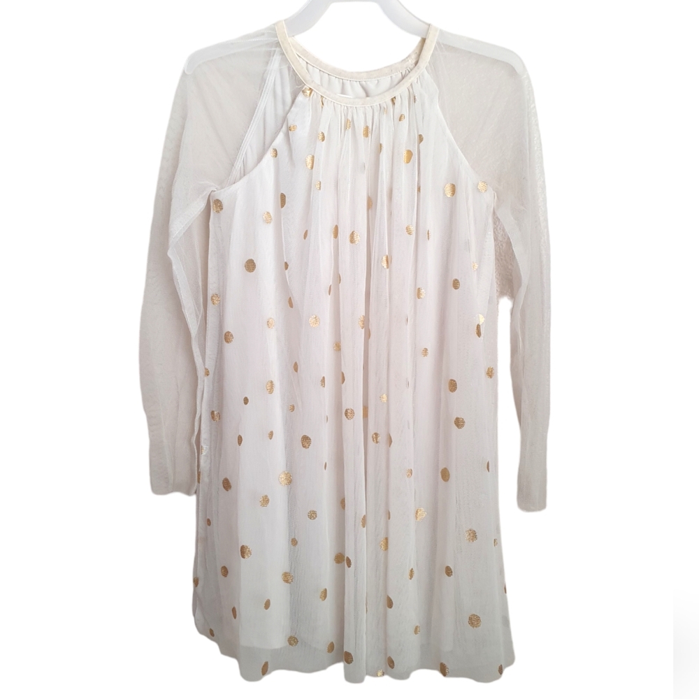 Cat & Jack Girl's Polka Dot Tulle Dress Size M (7-8).